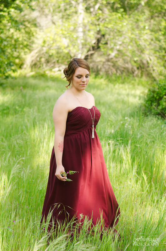 Wine-colored gown - Outdoor portraits - Garland Ranch Carmel - Fotofroggy Photography