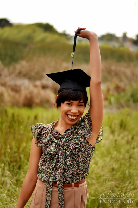 Cap and Gown Graduation Portrait - Montery County - Fotofroggy Photography