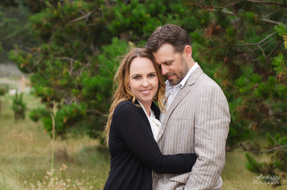 Couples portrait in Asilomar Pacific Grove