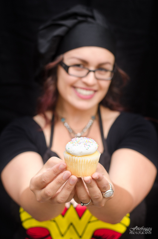 Giving Into Cyn - YouTube - Headshots by Fotofroggy Photography with cupcake