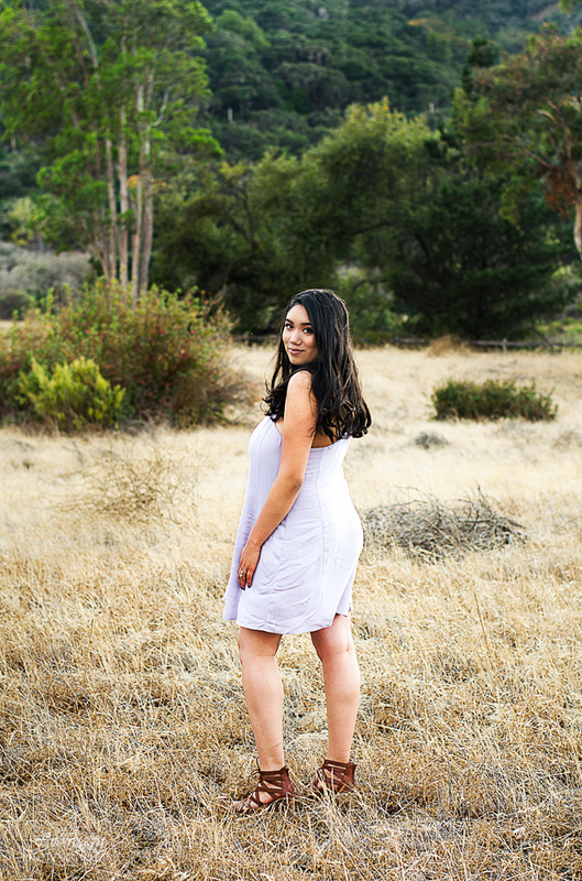 Senior portrait - girl with lilac dress - garland ranch carmel valley - fotofroggy.com